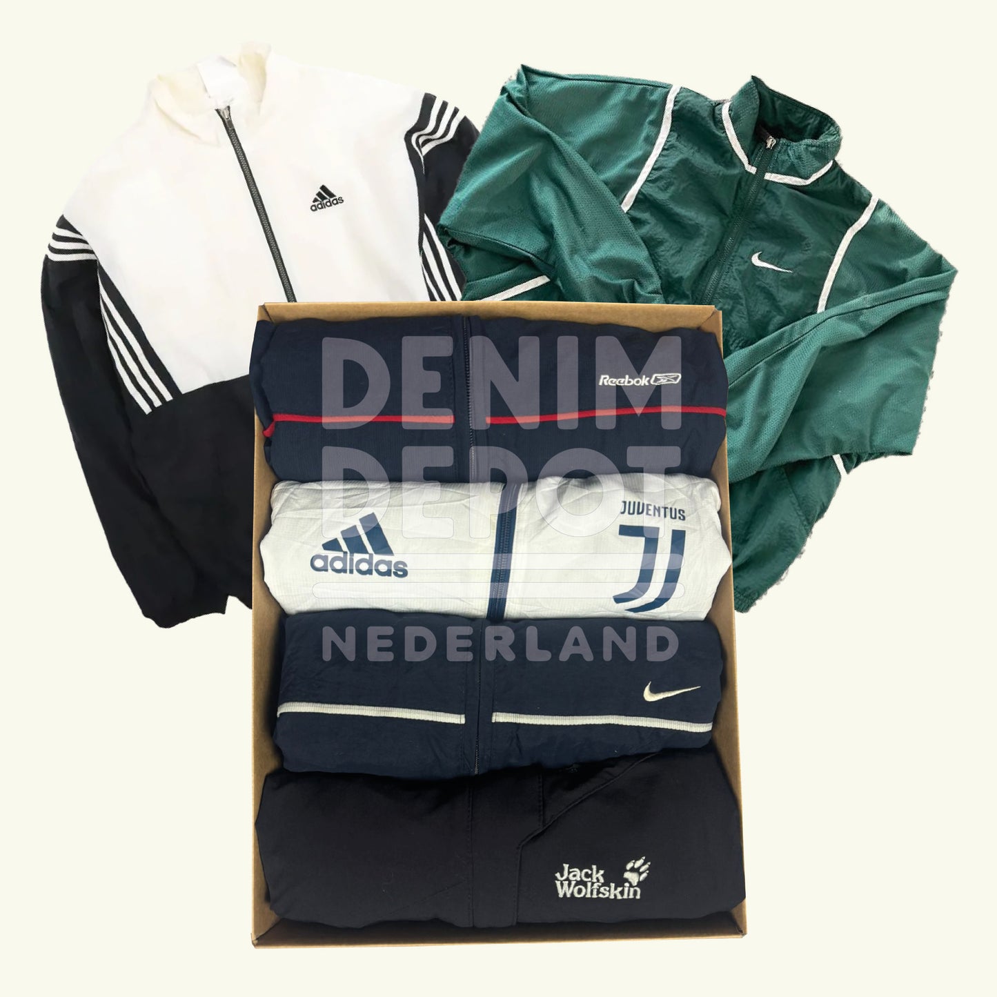 10x Branded Nylon Jackets Box