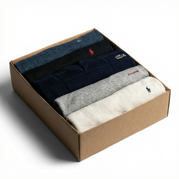 10x Ralph Lauren, Lacoste, Tommy Hilfiger & Chaps Knitwear | Branded Vintage Box | Denim Depot