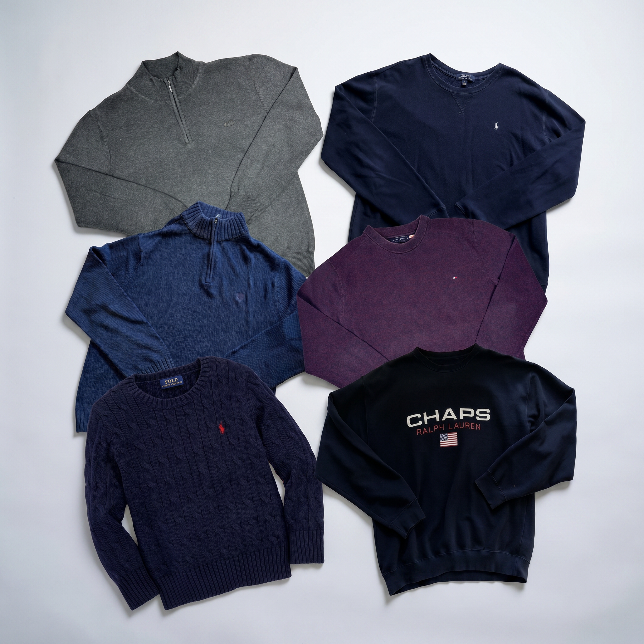 50x Ralph Lauren, Tommy Hilfiger, Lacoste & Chaps Knitwear Bale