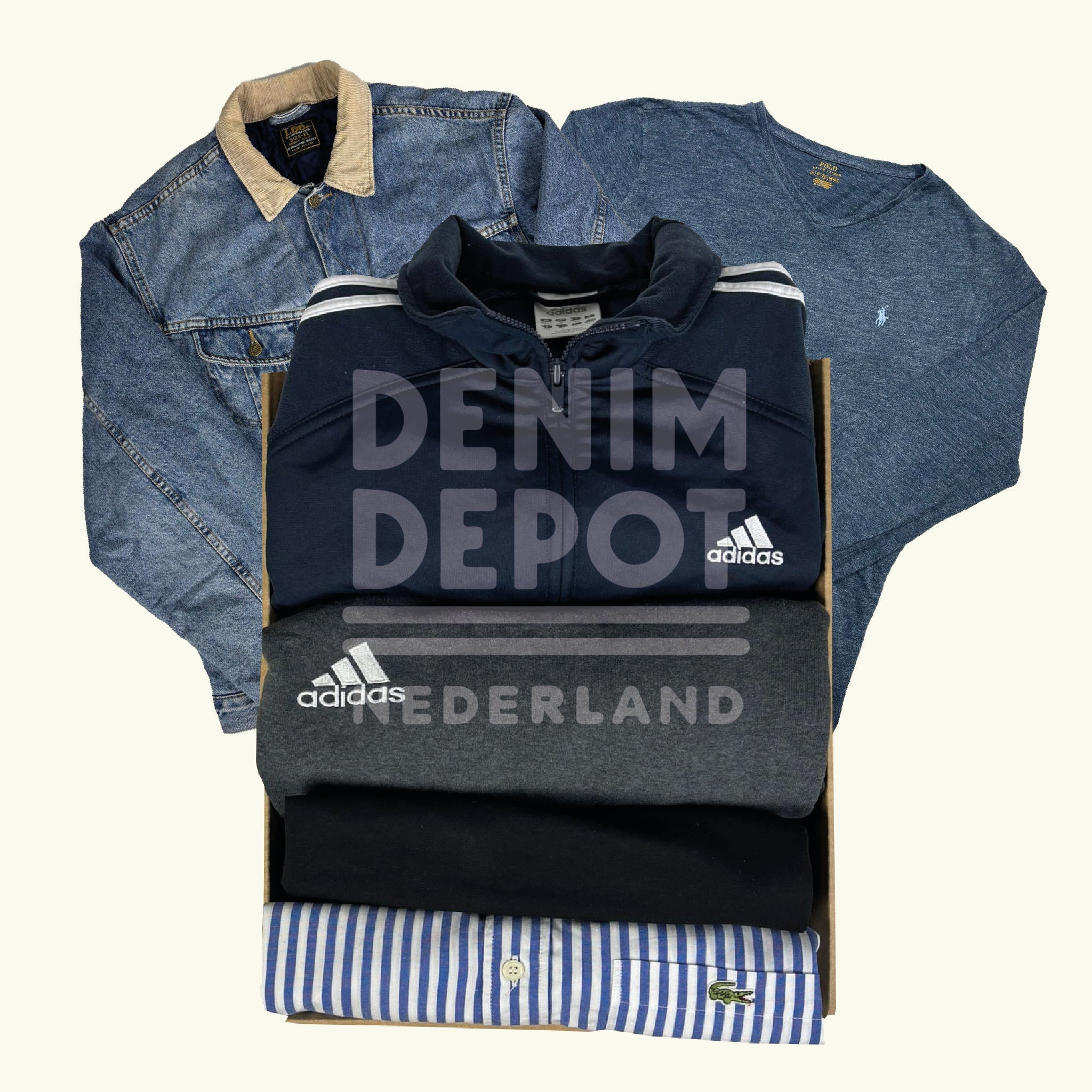 NIEUW — 10x Grade B/C Branded Mixed Box | Branded Vintage Box | Denim Depot