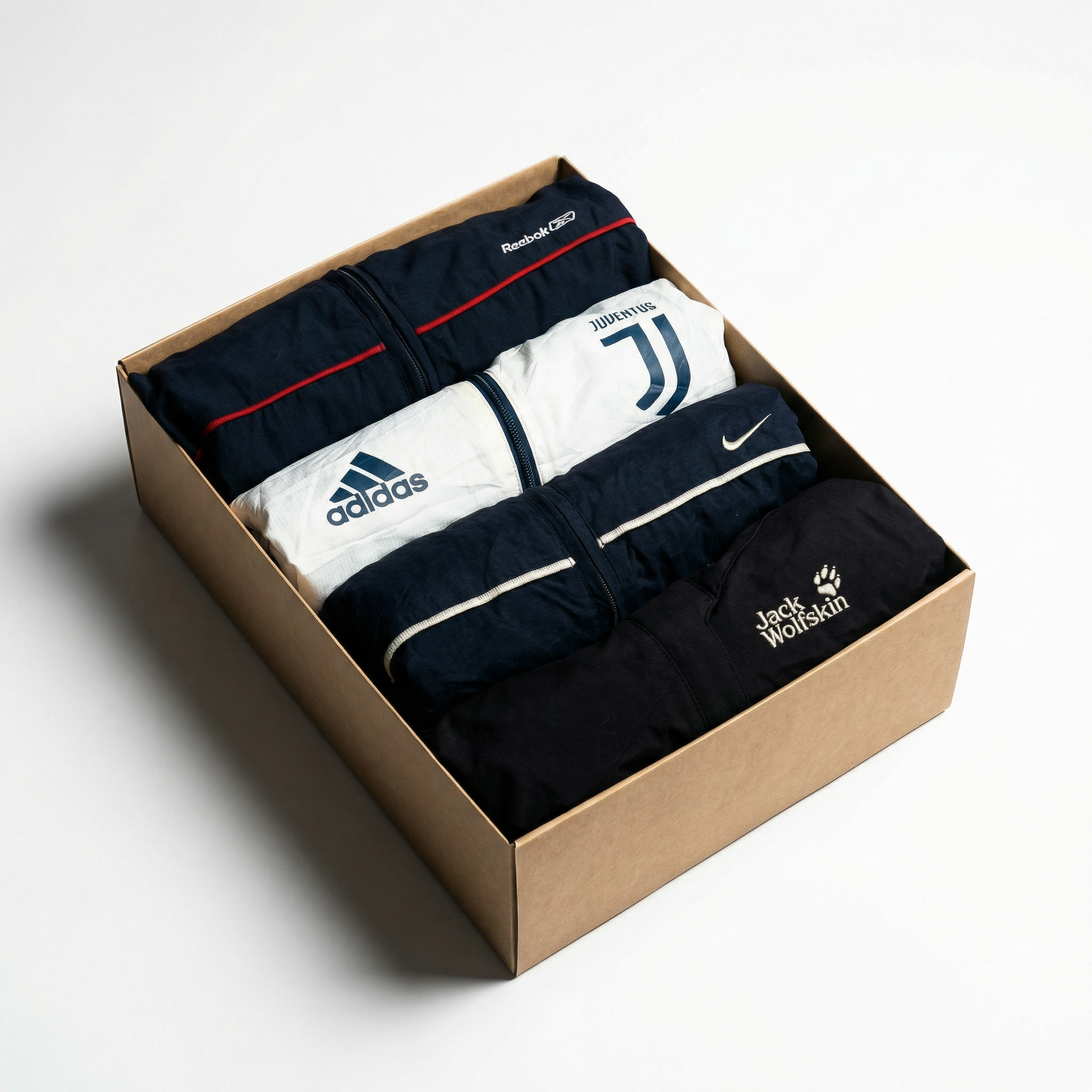 10x Branded Nylon Jackets Mix | Branded Vintage Box | Denim Depot